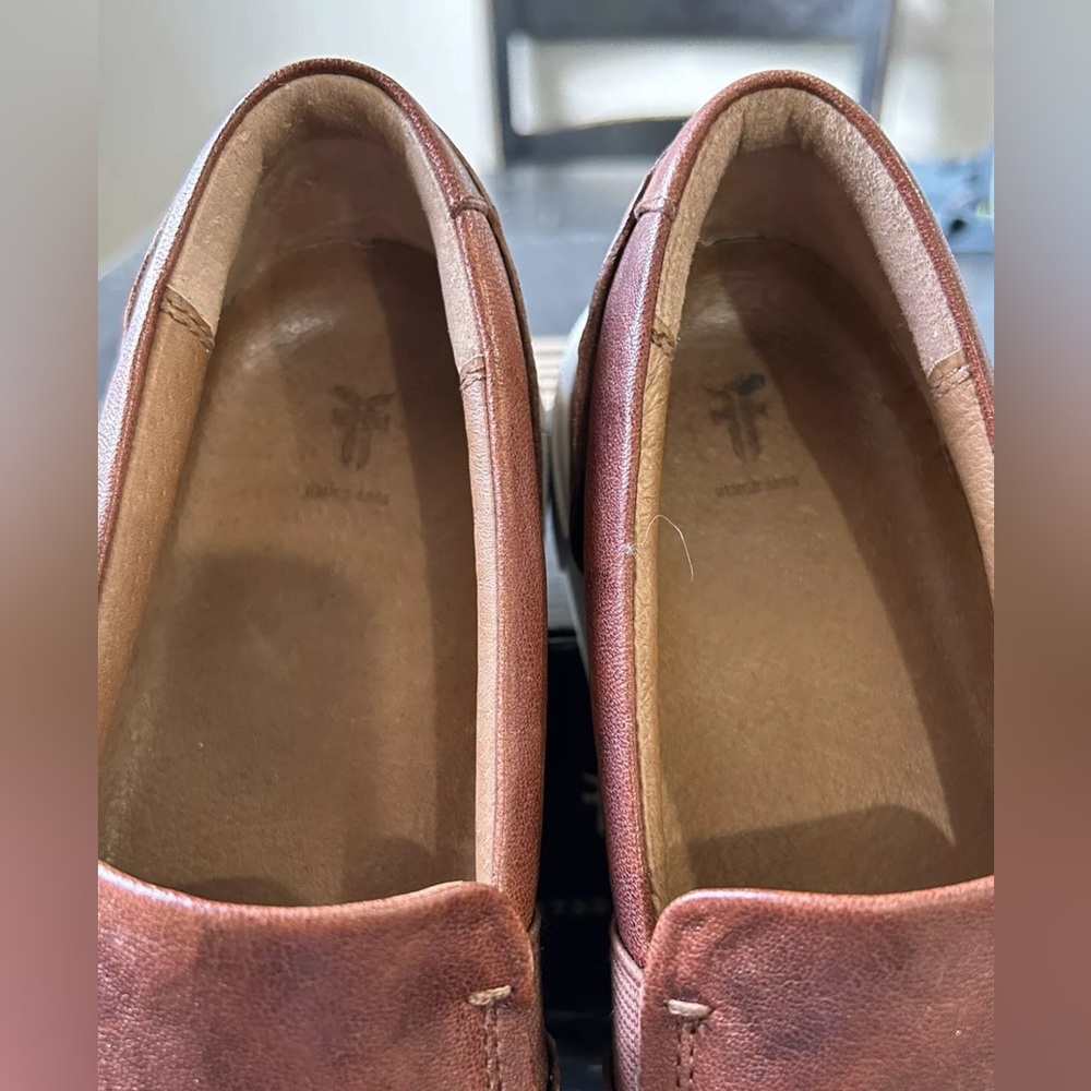 Frye Ivy Leather Sneaker, cognac, Size 8 - Picture 5 of 7